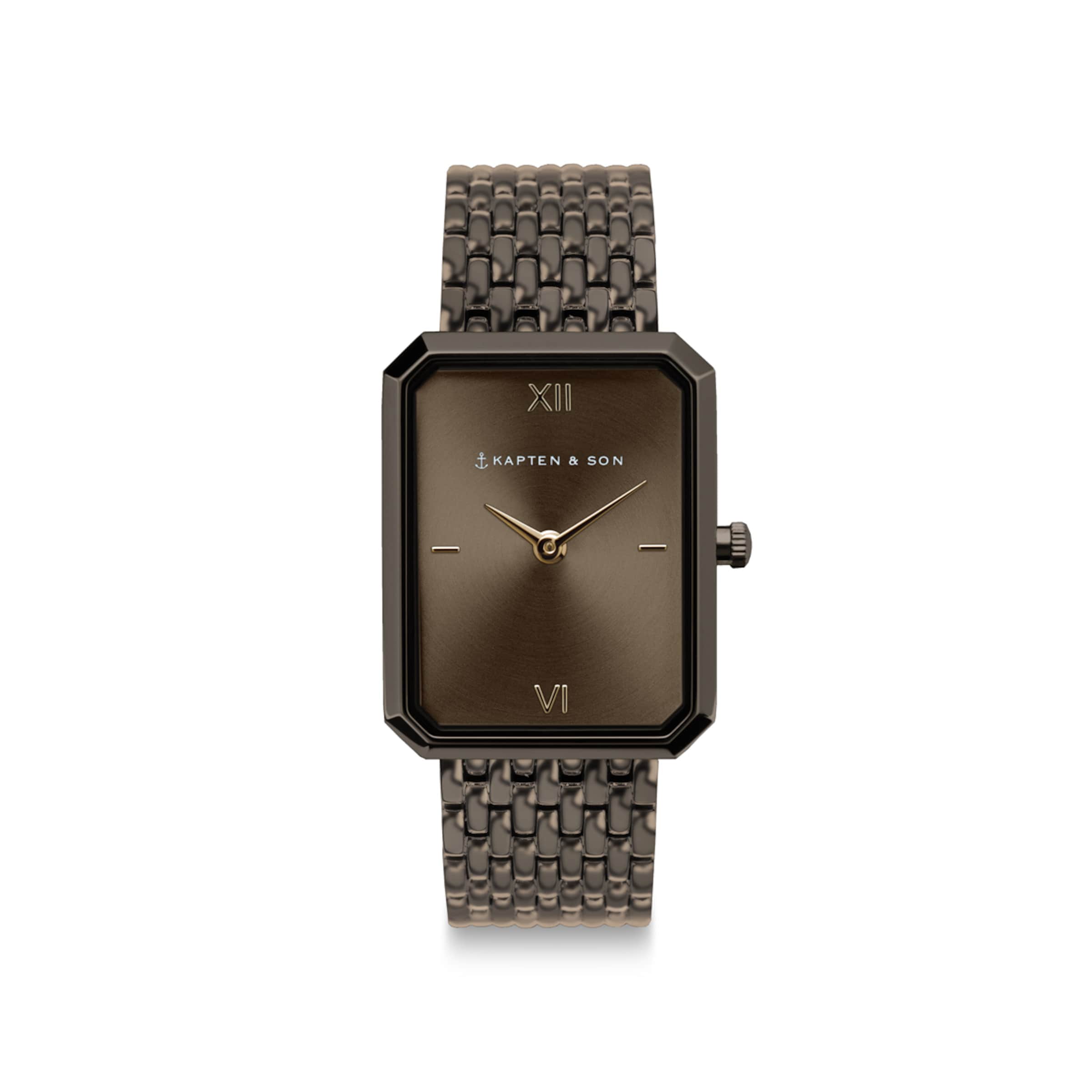 Kapten & Son Grace Brown Woven Steel Uhr In