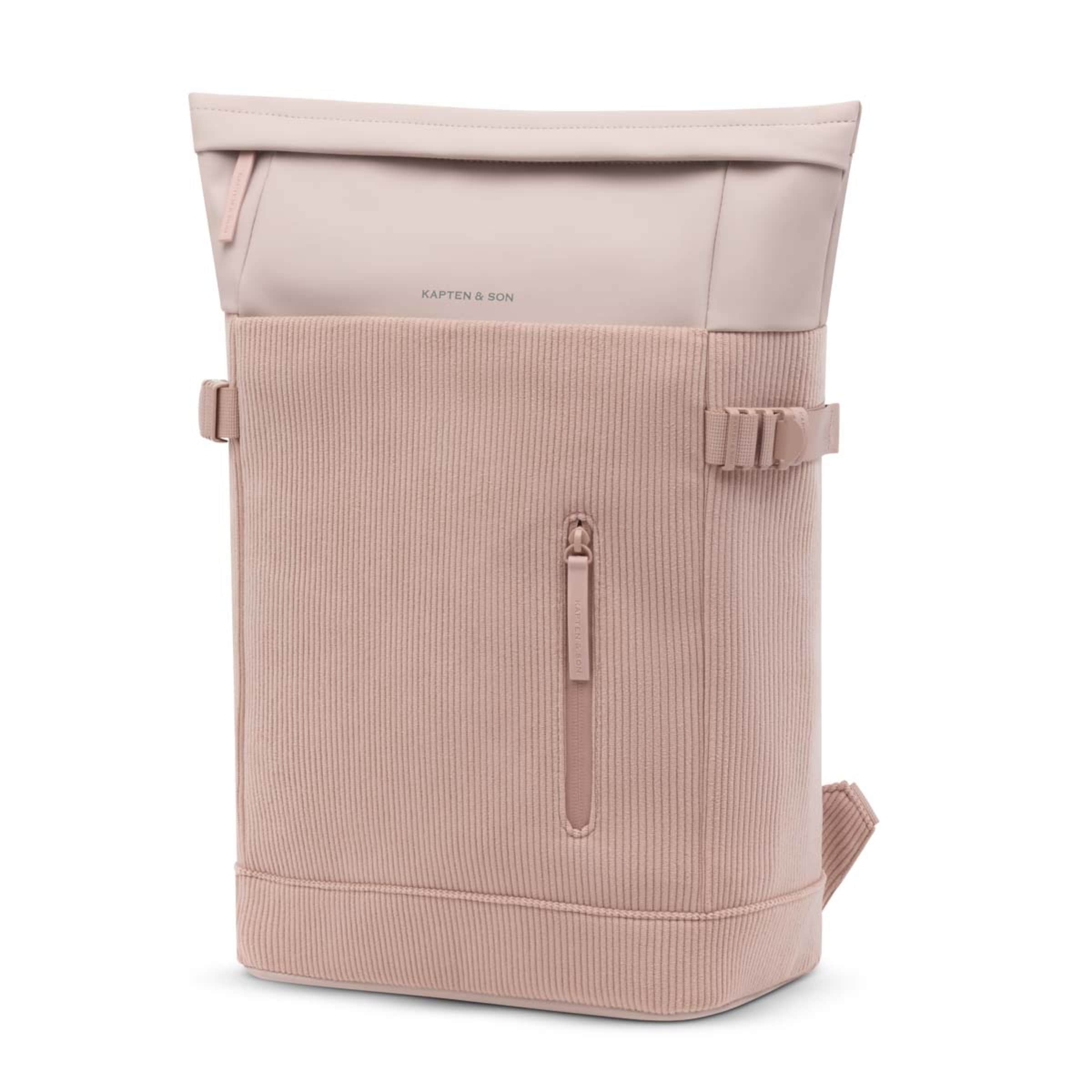 Kapten & Son Helsinki Cord Rose Clay Rucksack In Rose Clay