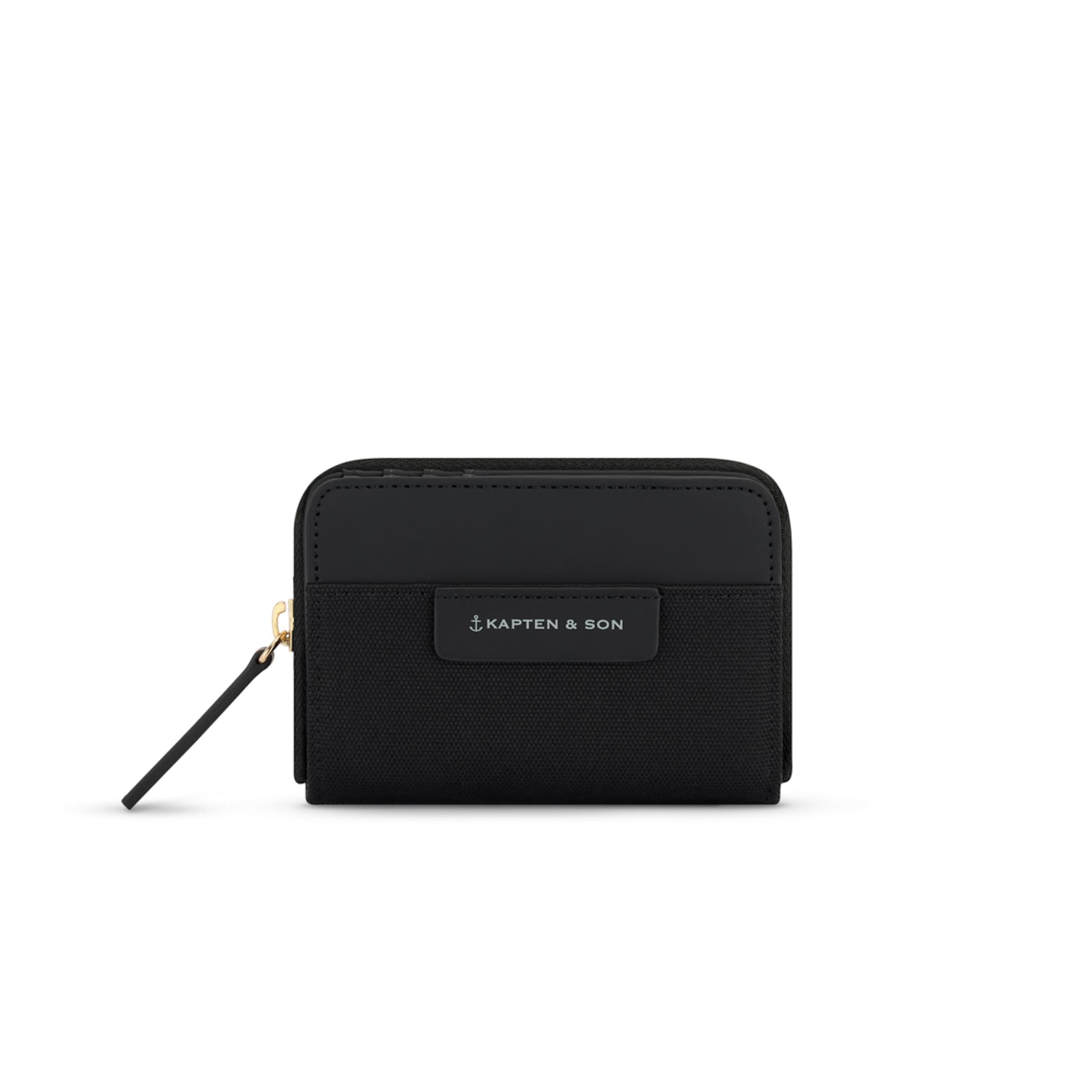 Kapten & Son Bergen Pro Wallet Small All Black Portemonnaie In